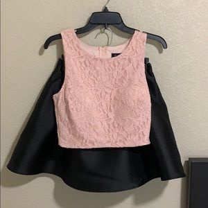 Pink and Black Homecoming Dress